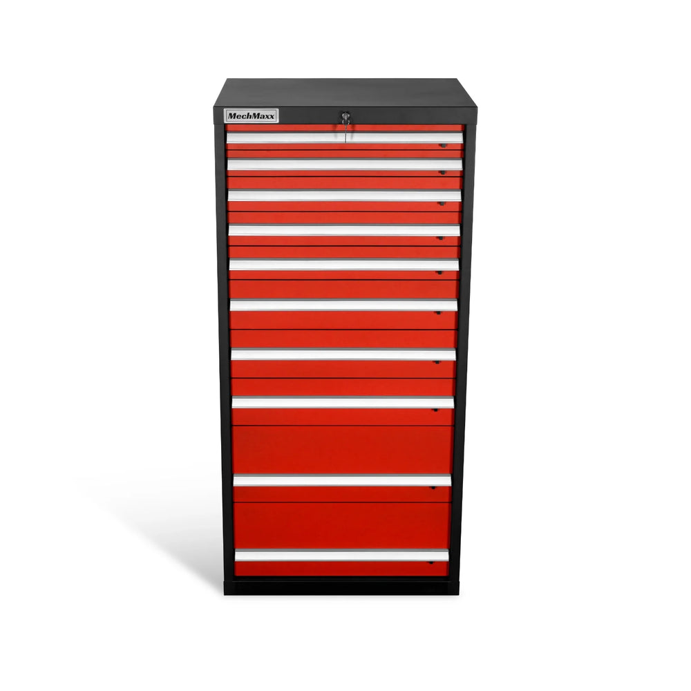 Heavy Duty Modular Drawer Cabinet - 11 Drawer 59" H x 28.5" W x 22.5" D Tool Storage Organizer, Steel Construction
