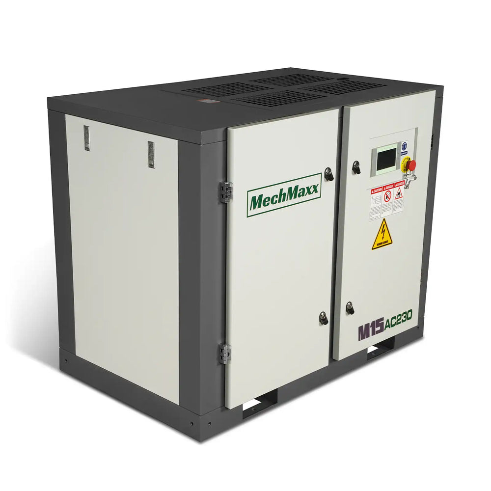 15HP Rotary Screw Air Compressor - 45 CFM,  116 PSI,  230V 3-Phase | Industrial-Grade