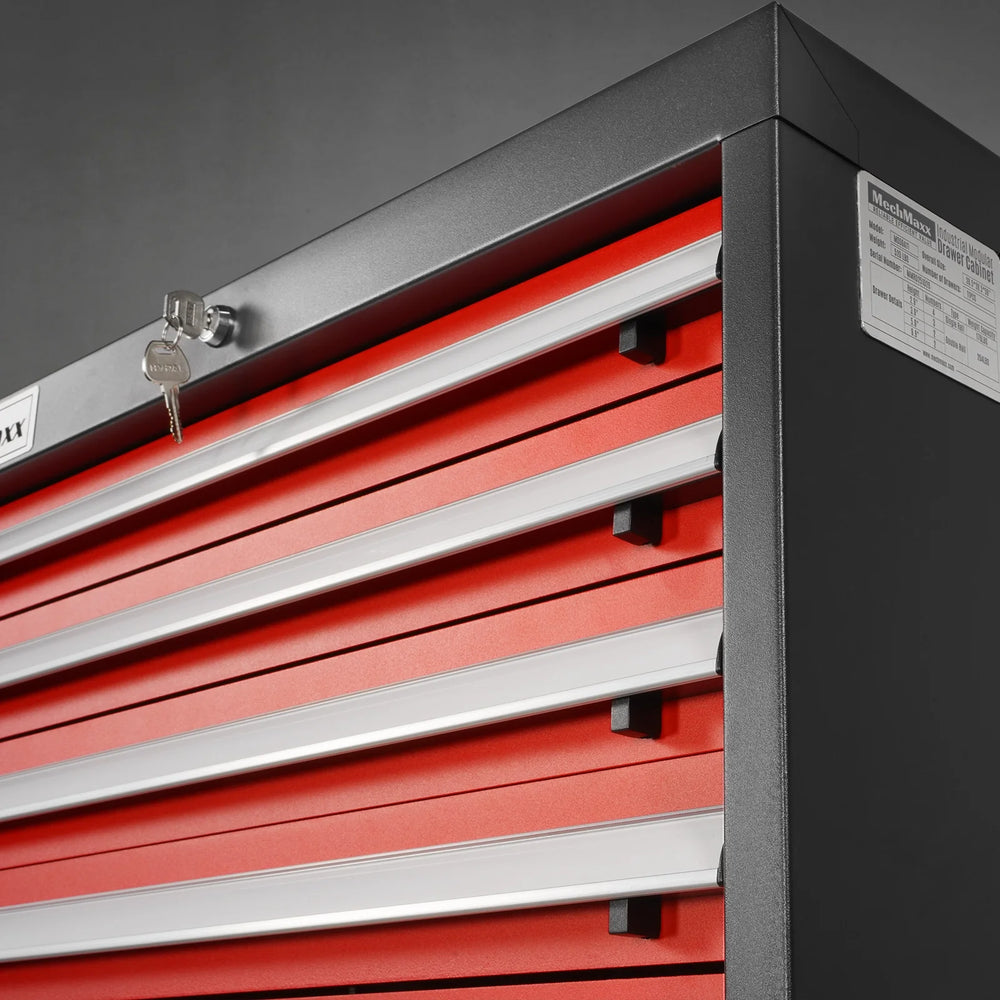 Heavy Duty Modular Drawer Cabinet - 11 Drawer 59" H x 28.5" W x 22.5" D Tool Storage Organizer,  Steel Construction