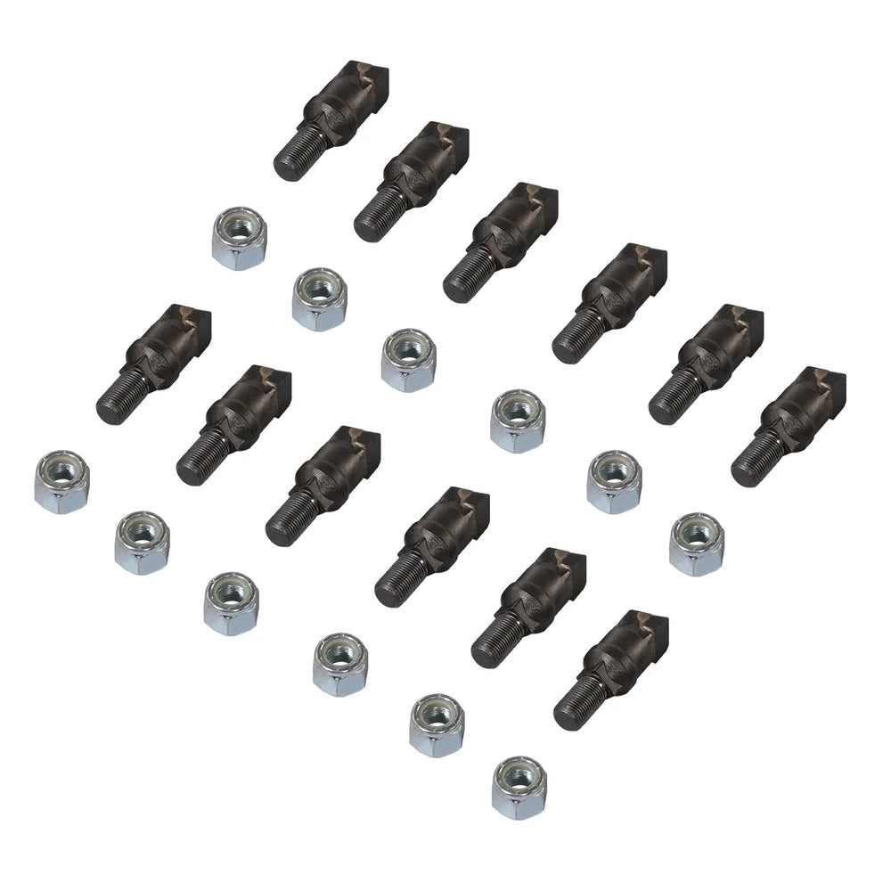 ( 1 Pack / 12 Pcs ) Teeth and Nut for Stump Grinder SG24; SG24PRO; SG30PRO; SG61, 1 Pack 12 teeth (SKU: 150151;150151G;150181;150181G;150182;150182G;150501)