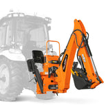 9' Tractor Backhoe Attachment with Hydraulic Thumb,  15" Bucket,  ISO/SAE Switchable Controls,  Self-Contained Hydraulic System,  3 Point Hitch Cat.1 & 2,  25-100 HP,  BH860H