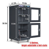 1-10% RH Electronic Dry Cabinet 540L ESD Desiccator Cabinet Ultra-Low Humidity Storage,  EDC540C