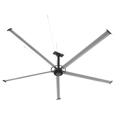 24FT HVLS Industrial Ceiling Fan 220V 1-Phase - Energy Efficient Large Area Air Circulation Fan for Warehouses & Factories,  24FT1PH