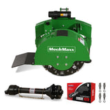 3-Point Hitch PTO Stump Grinder with 34 Carbide Teeth (PTO Shaft Included with Slip Clutch),  for 15-45HP Tractor; SG24.