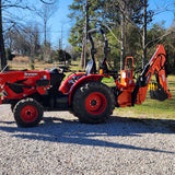 9' Tractor Backhoe Attachment with Hydraulic Thumb,  15" Bucket,  ISO/SAE Switchable Controls,  Self-Contained Hydraulic System,  3 Point Hitch Cat.1 & 2,  25-100 HP,  BH860H