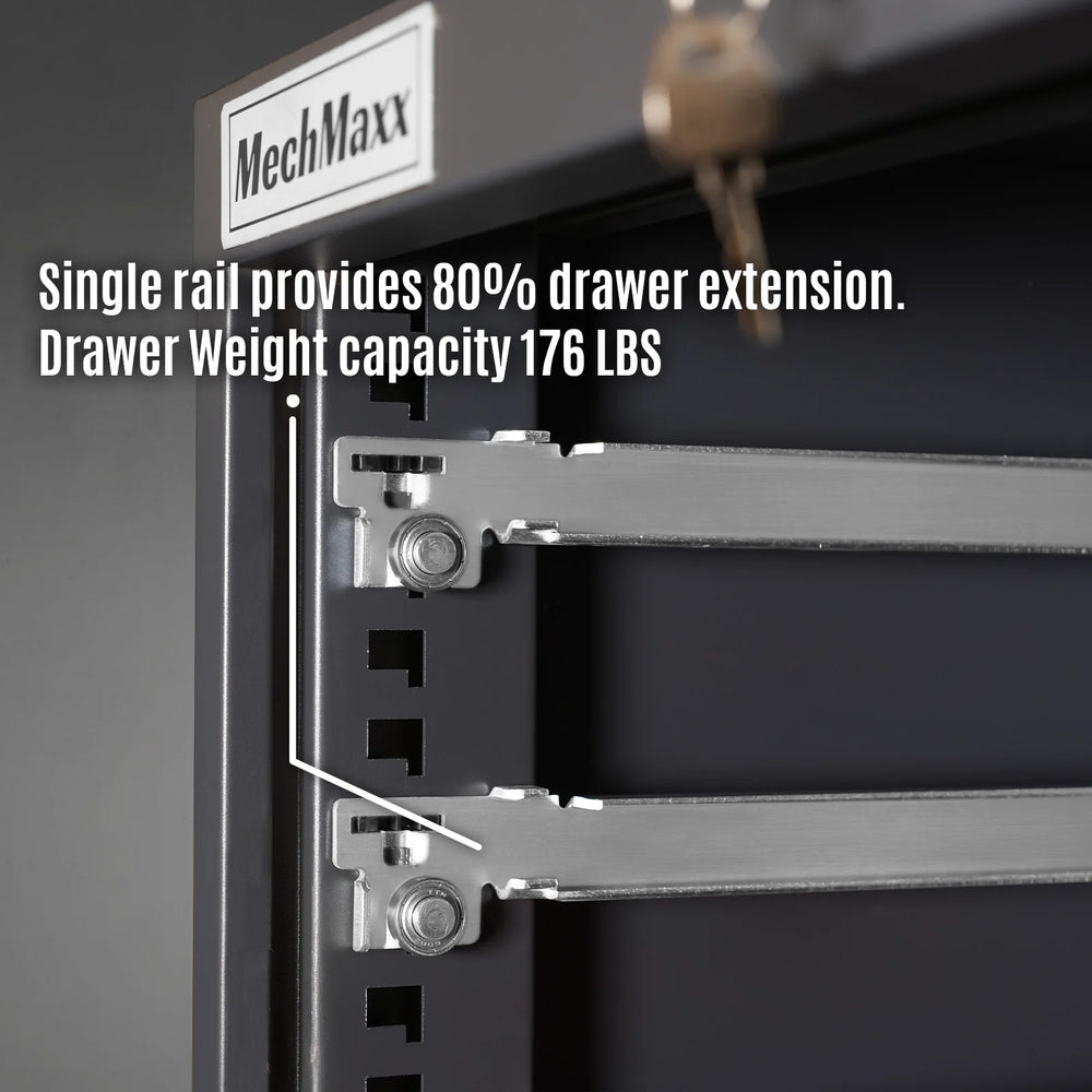 Heavy Duty Modular Drawer Cabinet - 11 Drawer 59" H x 28.5" W x 22.5" D Tool Storage Organizer,  Steel Construction