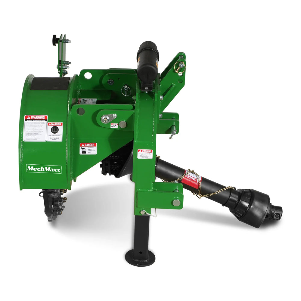 3-Point Hitch PTO Stump Grinder with 34 Carbide Teeth (PTO Shaft Included with Slip Clutch),  for 15-45HP Tractor; SG24.
