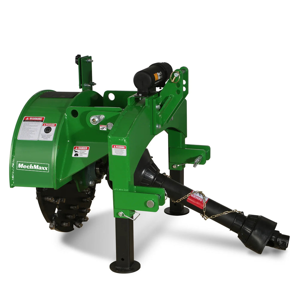 3-Point Hitch PTO Stump Grinder with 34 Carbide Teeth (PTO Shaft Included with Slip Clutch),  for 15-45HP Tractor; SG24.
