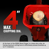 HONDA GX200 Gasoline Engine Powered 4 inch Wood Chipper,  GS650